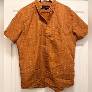 Men's Casual Rust Button Down Shirt